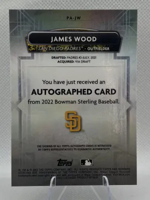 2022 Bowman Sterling James Wood auto back