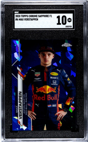 MAX VERSTAPPEN 2020 Topps Chrome Sapphire F1 SGC 10 GEM front