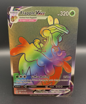 Pokemon Flapple VMAX - 164/163 - Battle Styles Rainbow Secret Rare front