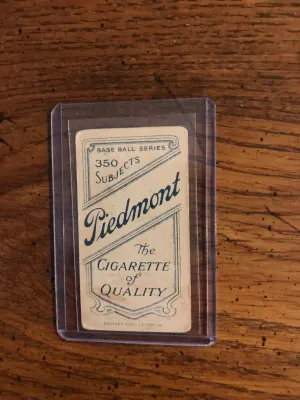 Paskert T-206 (1909-1911) Baseball Card (110) back