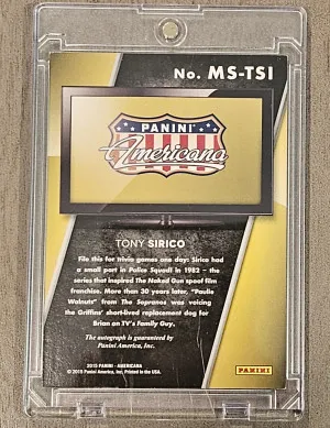 2015 Panini Americana Tony Sirico #MS-TSI On The Tube Auto back