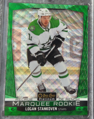 Logan Stankoven OPC Emerald Platinum Previews P-LS front
