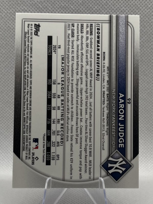 2025 Bowman Chrome Aaron Judge pink mojo /199 back