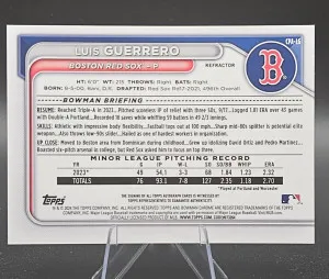 2024 Bowman Chrome Prospect Auto Luis Guerrero back