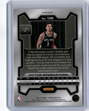 2023 VICTOR WEMBANYAMA PRIZM SILVER RC back