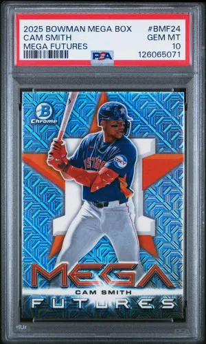 2025 Bowman Mega Box Mega Futures  Cam Smith PSA 10 front