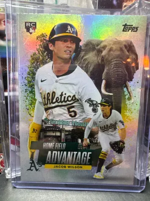 2025 Topps Chrome Jacob Wilson Home Field Advantage RC Rookie #HA-22 Case ROY front