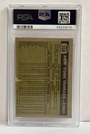1961 Topps Yankees Team PSA 5 EX back