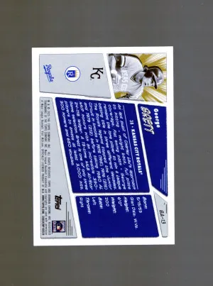 2025 Bowman Anime George Brett #BA-13 back