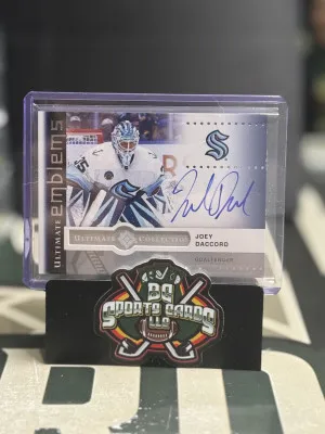 Joey Daccord Ultimate Emblems Auto front