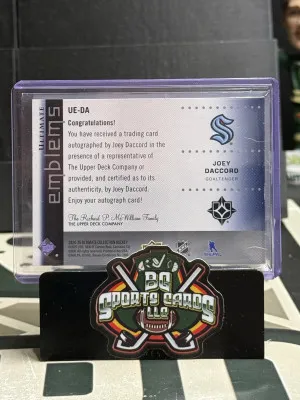 Joey Daccord Ultimate Emblems Auto back