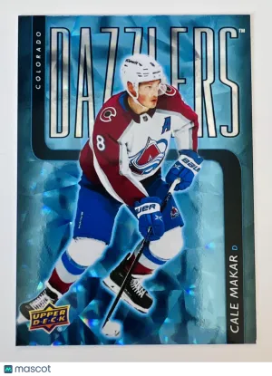 2025-26 Upper Deck Series 1 Dazzlers Cale Makar Blue front