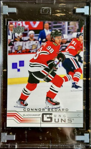 2023 Upper Deck Extended Series Connor Bedard 01-02 Retro Young Guns SSP front