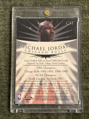 1999 Topps Chrome Michael Jordan Champion Spirit back