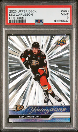 2023 Upper Deck Young Guns Leo Carlsson Outburst front