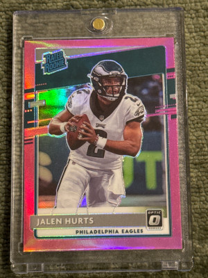 2020 Optic Jaden Hurts Pink front