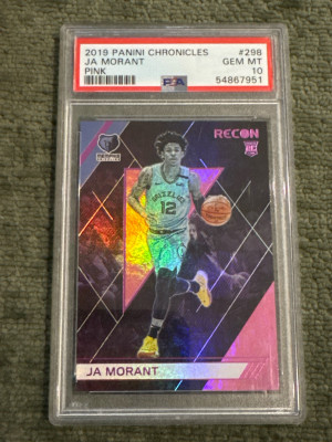 2019 Chronicles Ja Morant RC Pink PSA 10 front