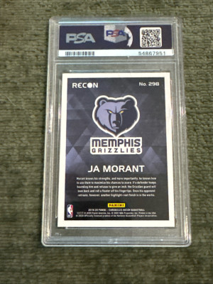2019 Chronicles Ja Morant RC Pink PSA 10 back