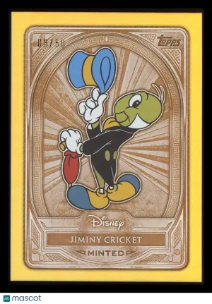 2025 Topps Disney Mint Jiminy Cricket #43 Gold 08/50 front