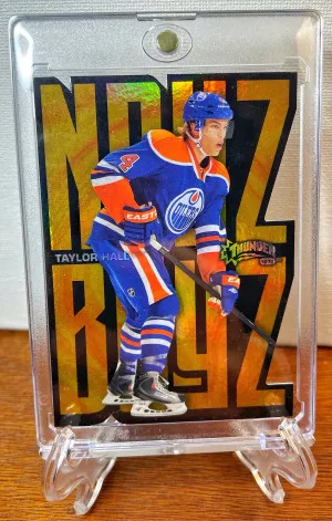 2012-13 Fleer Retro Skybox Thunder TAYLOR HALL Noyz Boyz SP Rare Insert Oilers front