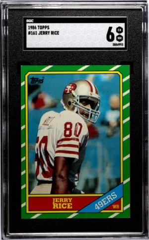 1986 Topps Jerry Rice SGC 6 front
