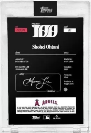 2023 Topps Project100 #81 Shohei Ohtani By Gianni Lee  Los Angeles Angels back