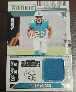 2024 Panini Contenders Rookie Ticket Jaylen Wright Patch #RTS-JWT front