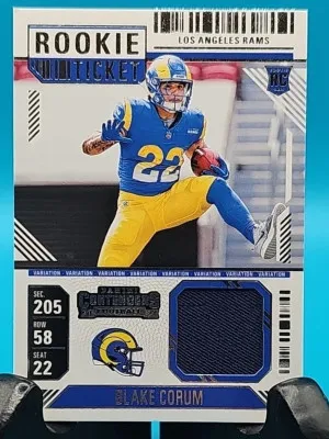 2024 Panini Contenders Rookie Ticket Blake Corum Patch front