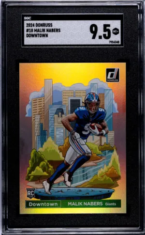 2024 Donruss Malik Nabers Downtown Rookie SGC 9.5 front