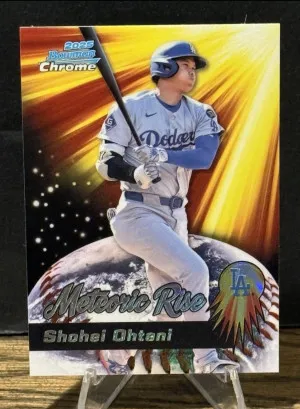 2025 Bowman Chrome Shohei Ohtani Meteoric Rise #MR-12 Los Angeles Dodgers front