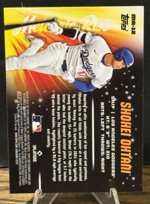 2025 Bowman Chrome Shohei Ohtani Meteoric Rise #MR-12 Los Angeles Dodgers back