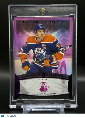 2023-24 Upper Deck Black Diamond Connor McDavid Diamond Stars Purple /49 front