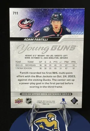 Adam Fantilli Young Guns Outburst back