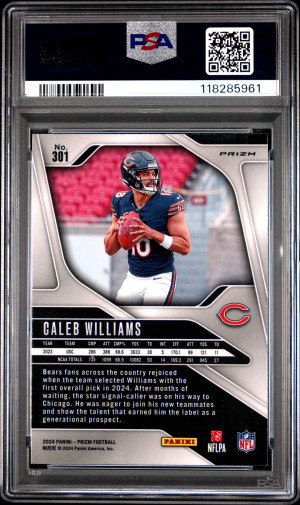2024 Panini Prizm Caleb Williams Disco Prizm back