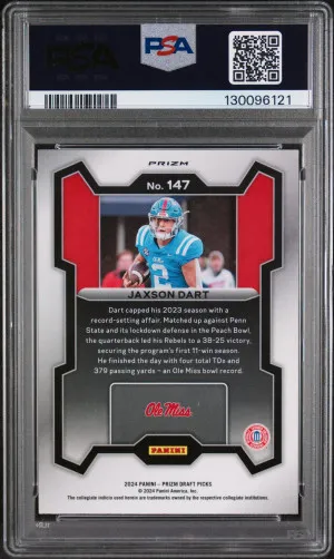 2024 Panini Prizm Draft Picks Jaxson Dart Red Ice back