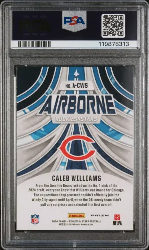 2024 Panini Rookies & Stars Airborne Caleb Williams Airborne-Red Plaid back