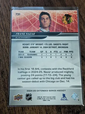 Frank Nazar 1st Round Draft Pick Rookie back