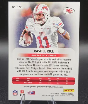 2023 Panini Prestige - Rookies Xtra Points Premium Red  #372 Rashee Rice /199 back