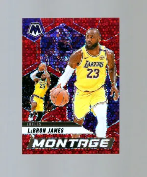 2024-25 Mosaic LeBron James Montage Fast Break Red #/99 #19 front