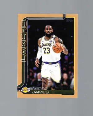 2025 Topps Basketball LeBron James Gold /2025 DN1 front