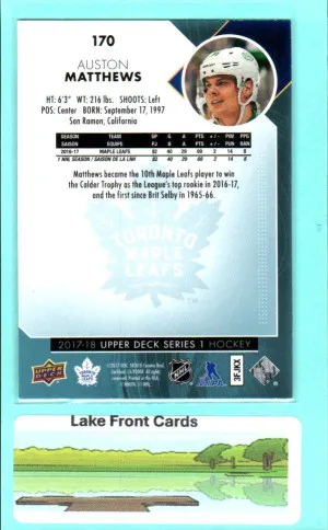 Auston Matthews #170	2017 Upper Deck back