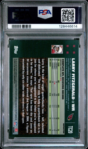 2007 Topps Chrome Larry Fitzgerald #TC20 Refractor PSA 9 back