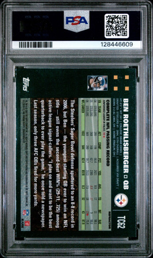 2007 Topps Chrome Ben Roethlisberger #TC62 Refractor PSA 9 back