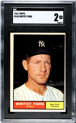 1961 Topps Whitey Ford SGC 2 front