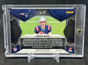 Drake Maye 2024 Panini Mosaic NFL Debut Rookie RC Red Camo Prizm #273 Patriots back