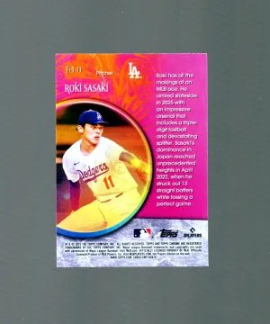 2025 Topps Chrome Roki Sasaki Rookie Fortune 15 #F15-13 RC back