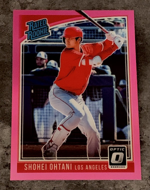 2018 Shohei Ohtani Panini Donruss Optic Pink Parallel (Batting) - Card #56 🔥 front