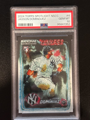 2024 NSSC Spotlight Jasson Dominguez RC PSA 10 POP 2 front