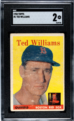 1958 Topps Ted Williams SGC 2 (126) front