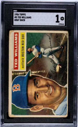 1956 Topps Ted Williams SGC 1 front